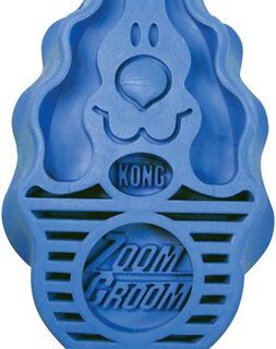 KONG Dog ZoomGroom Multi-Use Brush, Boysenberry, Small/Puppy