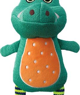 KONG Whoopz Gator Squeaky Plush Dog Toy, Small