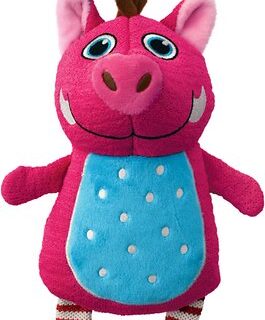 KONG Whoopz Warthog Squeaky Plush Dog Toy, Small