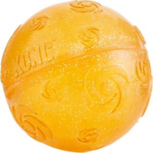 KONG Squeezz Crackle Ball for Dogs, Color Varies, Large