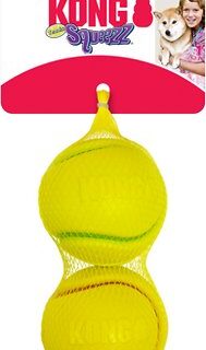 KONG Squeezz Tennis Double Assorted Dog Toy, Color Varies, Medium