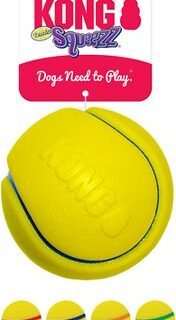 KONG Squeezz Tennis Assorted Dog Toy, Color Varies, Large