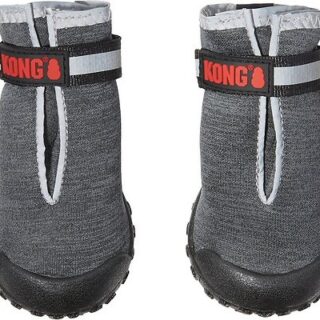 KONG Marl Knit Dog Booties, Gray, Small