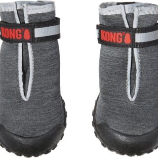 KONG Marl Knit Dog Booties, Gray, Medium