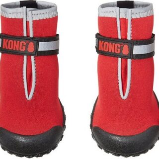 KONG Marl Knit Dog Booties, Red, Small