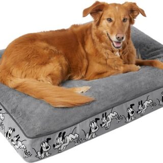 Disney Pluto Pillow Cat & Dog Bed, Gray, X-large