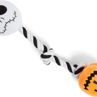 Disney Nightmare Before Christmas Pumpkin King Squeaky Rope Dog Toy