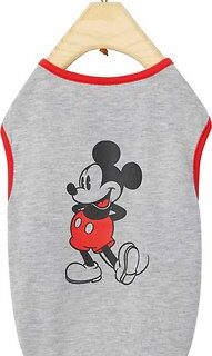 Disney Mickey Mouse Classic Dog & Cat T-shirt, Gray, Medium