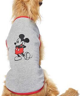 Disney Mickey Mouse Classic Dog & Cat T-shirt, Gray, X-Small