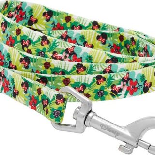 Disney Minnie Hawaiian Dog Leash, SM - Length: 6-ft, Width: 5/8-in