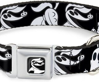 Buckle-Down Nightmare Before Christmas Polyester Dog Collar, Small: 9 to 15-in neck, 1-in wide