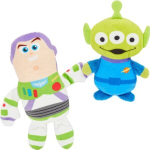 Pixar Buzz Lightyear & Aliens Plush Cat Toy with Catnip, 2 count