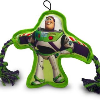 Hyper Pet Disney Buzz Lightyear Flat Squeaker Rope Dog Toy