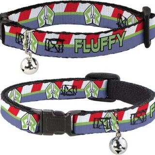 Buckle-Down Disney Toy Story Buzz Lightyear Space Ranger Logo Personalized Breakaway Cat Collar with Bell