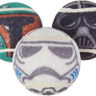 STAR WARS GALACTIC EMPIRE Fetch Squeaky Tennis Ball Dog Toy, 3 count