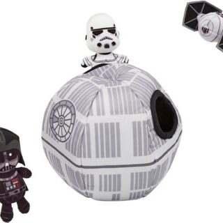 STAR WARS DEATH STAR Hide and Seek Puzzle Plush Squeaky Dog Toy