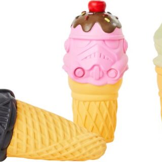 STAR WARS GALACTIC EMPIRE Ice Cream Cones Latex Squeaky Dog Toy, 3 count