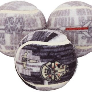 STAR WARS DEATH STAR Fetch Squeaky Tennis Ball Dog Toy, 3 count