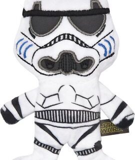 Fetch For Pets Star Wars Storm Trooper Plush Flattie Dog Toy, 9-in