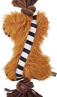 Fetch For Pets Star Wars Chewbacca Squeaky Plush Rope Dog Toy, 9.5-in