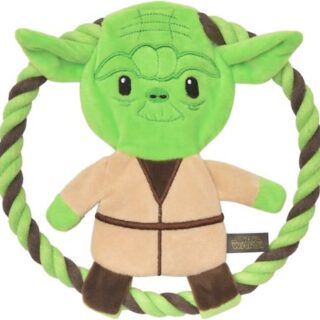 Fetch For Pets Star Wars Yoda Plush Rope Frisbee Dog Toy