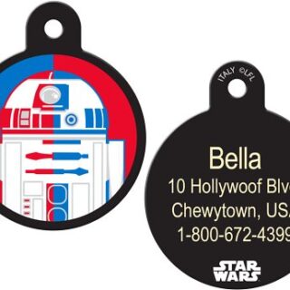 Quick-Tag Star Wars R2-D2 Red Blue Circle Personalized Dog & Cat ID Tag