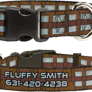 Buckle-Down Star Wars Chewbacca Polyester Personalized Dog Collar, Small