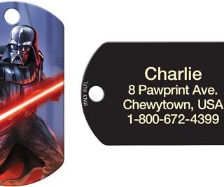 Quick-Tag Star Wars Darth Vader Military Personalized Dog & Cat ID Tag