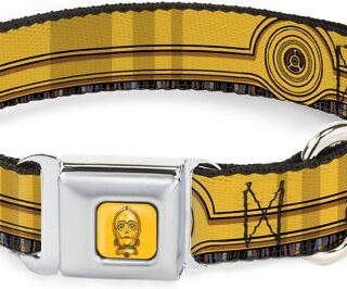 Buckle-Down Star Wars C3-PO Polyester Dog Collar, Small: 9 to 15-in neck, 1-in wide