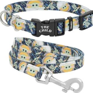 STAR WARS THE MANDALORIAN'S THE CHILD Collar + Dog Leash, X-SMALL