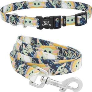 STAR WARS THE MANDALORIAN'S THE CHILD Collar + Dog Leash, Large