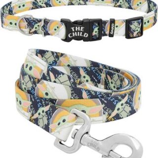 STAR WARS THE MANDALORIAN'S THE CHILD Collar + Dog Leash, X-LARGE