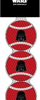 Buckle-Down Star Wars Darth Vader Squeaky Tennis Ball Dog Toy, 3-Pack