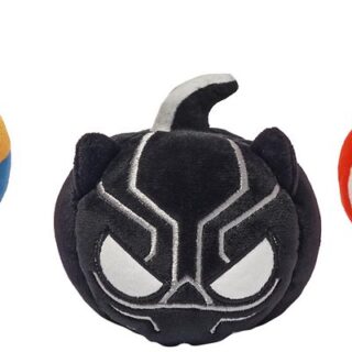 Marvel 's Halloween Heroes Pumpkin Plush Squeaky Dog Toy, 5 count