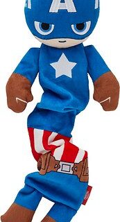 Marvel 's Captain America Bungee Plush Squeaky Dog Toy