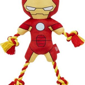 Marvel 's Ironman Plush with Rope Squeaky Dog Toy