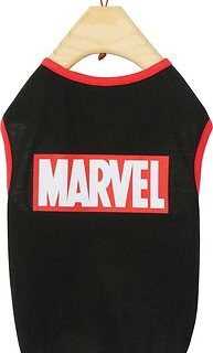 Marvel Logo Dog & Cat T-Shirt, Black, X-Small