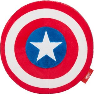 Marvel 's Captain America's Shield Round Plush Squeaky Dog Toy