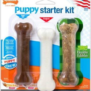 Nylabone Puppy Chew Starter Kit Triple Pack Puppy Chew Toy