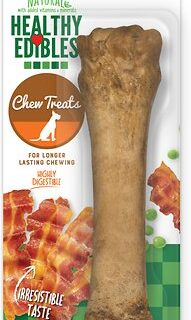 Nylabone Healthy Edibles Longer Lasting Bacon Flavor Dog Bone Treat, X-Large