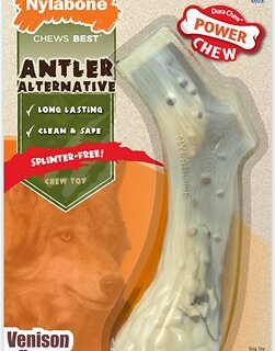 Nylabone DuraChew Antler Alternative Venison Flavored Dog Chew Toy, Giant