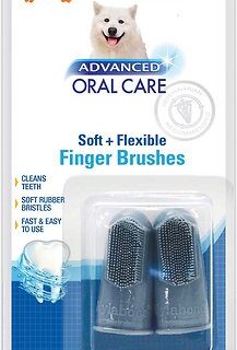 Nylabone Advanced Oral Care Dog Finger Brush, 2-pack