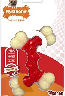 Nylabone DuraChew Double Bone Bacon Flavored Dog Chew Toy, X-Small