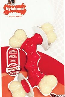 Nylabone DuraChew Double Bone Bacon Flavored Dog Chew Toy, Medium