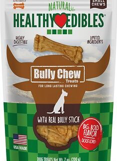 Nylabone Healthy Edibles Bully Chew Dog Treats, Small, 10 count