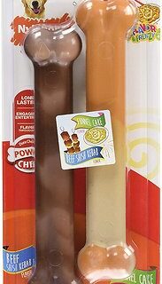 Nylabone DuraChew Flavor Frenzy Beef Shish Kabob & Funnel Cake Flavored Dog Chew Toy, Giant