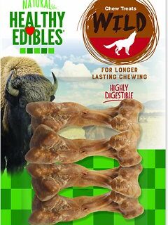 Nylabone Natural Healthy Edibles Wild with Real Bison Small Dog Treats, 4 count, 80g