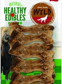 Nylabone Natural Healthy Edibles Wild with Real Bison Small Dog Treats, 8 count, 160g