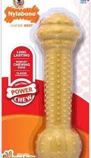 Nylabone DuraChew Barbell Peanut Butter Flavored Dog Chew Toy, Large/X-Large