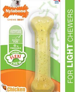 Nylabone FlexiChew Chicken Flavored Dog Chew Toy, Small